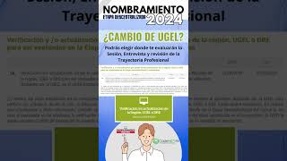 📘😱SE PUEDE CAMBIAR DE UGEL NOMBRAMIENTO 2024 [upl. by Ynettirb]