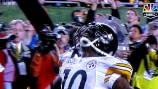 Santonio Holmes Lebron James Touchdown Celebration Super Bowl XLIII [upl. by Llet]