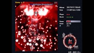 Touhou 6  The Embodiment of Scarlet Devil  No Bombs Lunatic 1cc [upl. by Nahallac]