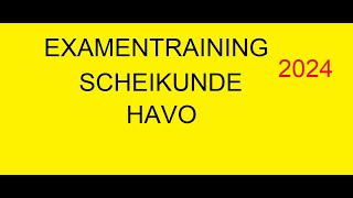 Examentraining Scheikunde HAVO 2024 [upl. by Ocsirf687]