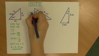 Trigonometry Finding missing sides and angles [upl. by Ardella]