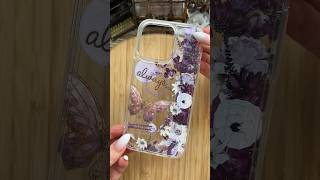 ASMR purple phone case DIY💜🦄☂️✨asmr diy fyp purple phonecase collage sticker journal [upl. by Eissel]