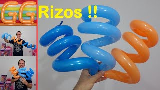 como rizar globos largos  globoflexia facil  globos en espiral  arreglos y decoracion con globos [upl. by Ornie]