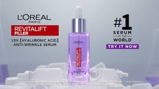 Revitalift Filler Hyaluronic Serum Micro amp Macro Hyaluronic Acid [upl. by Oigimer]