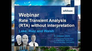 whitson webinar RTA without interpretation Lake Maraggi and Walsh  UT [upl. by Brant]