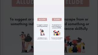 Allude vs eludelearn englishenglish vocabularyShorts [upl. by Farlee834]