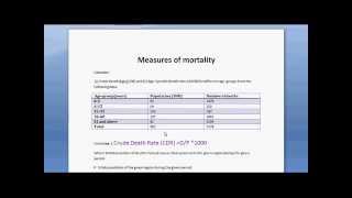 Measures of mortality  TutorTeddycom [upl. by Nicholle450]