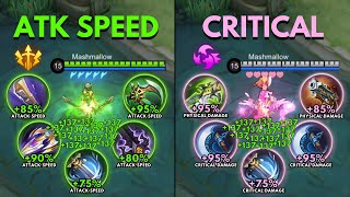 Miya Attack Speed Build vs Miya Critical Build [upl. by Ime]