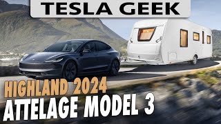 Tracter avec sa Model 3 Highland  Installation de l’attelage officiel Tesla [upl. by Aitetel]