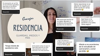 Consejos RESIDENCIA MÉDICA  guardias vuestras dudas y miedos  Medicina con Inés [upl. by Kirschner]