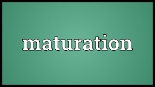 Maturation Meaning [upl. by Avle]