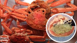 Making crab shell gratin  crab fried rice with Bairdi Crabs [upl. by Anwadal]