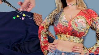 como transformar roupas usadas e looks modernos e elegantes – 3 ideias [upl. by Anirrehs]