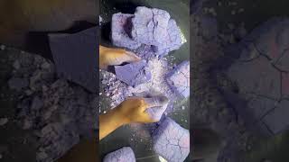 Gym chalk covered with purple reform paste satisfying [upl. by Nosnhoj]