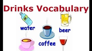 Drinks Vocabulary English Courses for children ESL Kids Lessons [upl. by Anirtac]