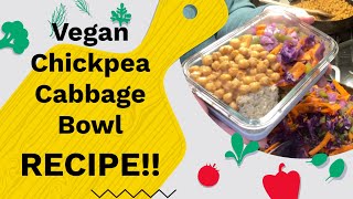 Savory Vegan Harmony A Chickpea Cabbage and Quinoa Power Bowl Recipe [upl. by Onaicram133]