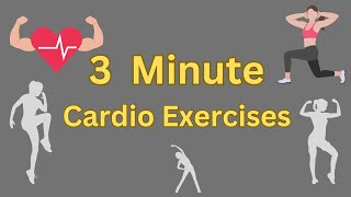 3 minute Cardio Exercises for Busy bees [upl. by Otit]