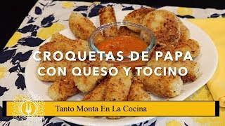 Tortitas de Papa con Queso y Tocino  Receta Casera [upl. by Philander516]