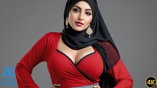 4K AI Art Lookbook Video of Arabian AI Girl ｜ Graceful Curves of Stunning Arabian Girl [upl. by Prober]