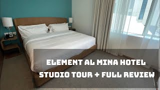 Element Al Mina Hotel Dubai Studio Room Tour [upl. by Sanbo]