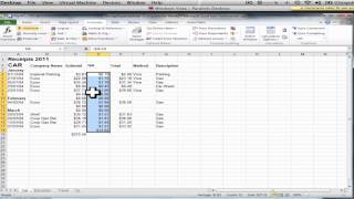 Business Tutorial How to use Excel for Receipts [upl. by Oremodlab]