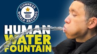 Longest Time To Spray Water From Mouth  Guinness World Records [upl. by Anya]