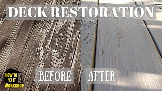 How To Restore A WornOutWeathered Deck [upl. by Macey56]