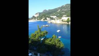 Views of bay of Paleokastritsa  Corfu from the balcony of Oceanis hotel [upl. by Bendicty]