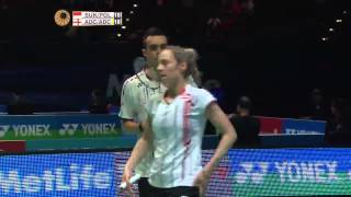 K S SukamuljoG Polii vs C AdcockG Adcock  XD R16 Match 3 Yonex All England Open 2015 [upl. by Faustena]