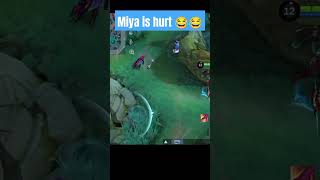 Miya is hurt😂😂 mobilelegends shorts [upl. by Nednil]