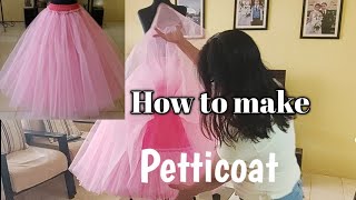 HOW TO MAKE HARD TULLE PETTICOAT sewing tutorial [upl. by Elliot]