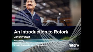 Rotork plc Investor Presentation Jan 2022 [upl. by Atnauq]