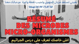 Résumé des microbes 🔥🔥microorganismes 3AC💪💪 Lessentiel à retenir  ملخص درس الجراثيم ث اع دولي [upl. by Elreath]