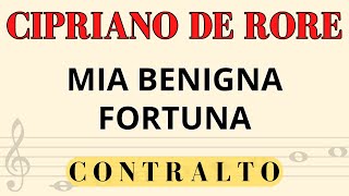 Cipriano de Rore  Mia benigna fortuna Spartito per Contralto [upl. by Schlessinger]