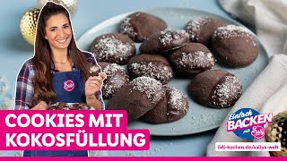 An die Plätzchen fertig yummy  Cookies mit Kokosfüllung  Rezepte für Lidl von Sallys Welt [upl. by Eittah]