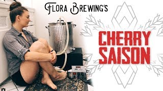 Cherry Saison Homebrew Recipe by Flora Brewing [upl. by Wehrle]