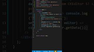 How to create rich text editor in react with CKEditor webdevelopment web coding javascript [upl. by Melonie]