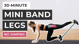 30Minute Resistance Band Legs Glutes  Thighs No Jumping [upl. by Egiedan]