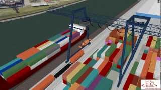 PTV Vissim Container Terminal and Rail Simulation [upl. by Nally]