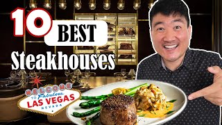 TOP 10 Best Steakhouses in LAS VEGAS [upl. by Korns]