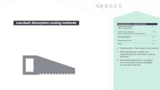 Absorptie costing methode  BAES Education [upl. by Anayeek298]