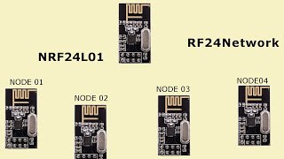 🚩ESP32 NRF24L01 RF24Network 5 nodes example [upl. by Halley991]