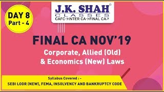 Final CA Nov19 Revision Lectures  Law Day 8 of 11Part 4 [upl. by Bobker847]