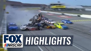 Playoff contenders taken out Kurt Busch goes flying after MASSIVE Talladega wreck  NASCAR ON FOX [upl. by Aile838]