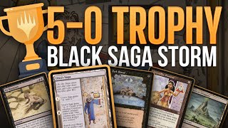 🏆 UNDEFEATED TROPHY 🏆 Black Saga Storm with TonyScapone — Legacy Storm Combo  Magic The Gathering [upl. by Akemed109]