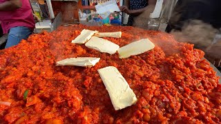 Art of Making Mumbai Street Style Pav Bhaji  Indian Street Food [upl. by Eadrahs212]