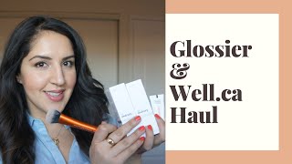 Glossier amp Wellca Haul MY FIRST YOUTUBE VID [upl. by Drehcir276]