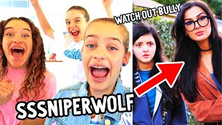 REACTING TO SSSNIPERWOLF SAVES GIRL GAMER FROM MEAN KID w Dhar Mann Studios [upl. by Nalym]