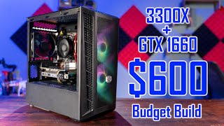 Ryzen 3 3300X  GTX 1660  600 Budget Build [upl. by Hoxie]