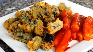 Crispy Seaweed Noodle Rolls Gimmari 김말이 [upl. by Enomes]